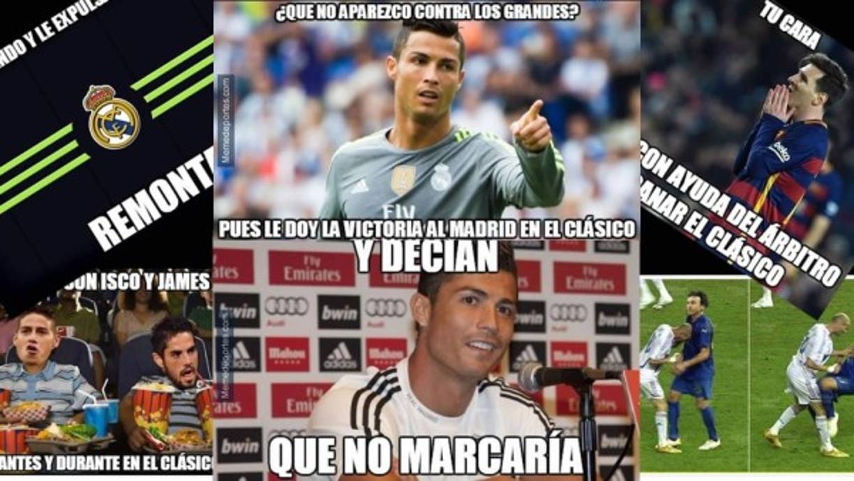 Como es habitual, las redes sociales han reaccionado tras el triunfo del Real Madrid contra el Barcelona en el clásico de la Liga española. Cristiano Ronaldo, el gran protagonista de los memes.